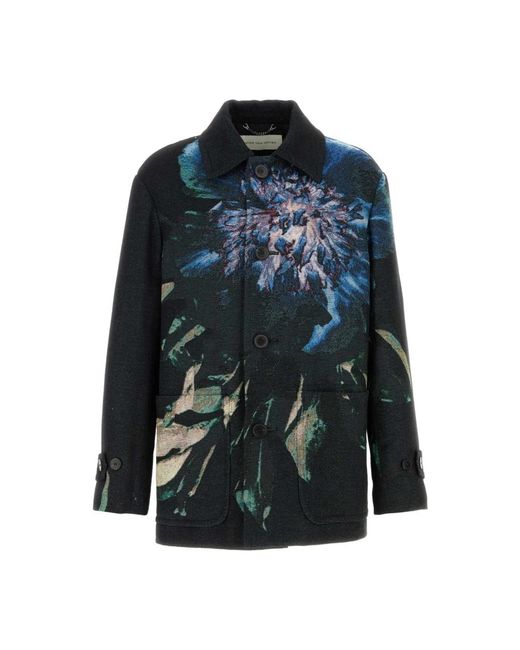 Winter Jackets Dries Van Noten de hombre de color Blue