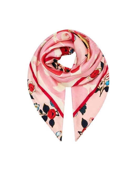 Camilla Red Silky Scarves