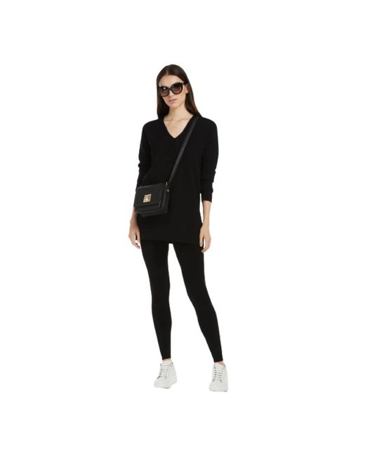 Max Mara Broeken ,Zwart ,Polyester Slim-Fit Broek in het Black