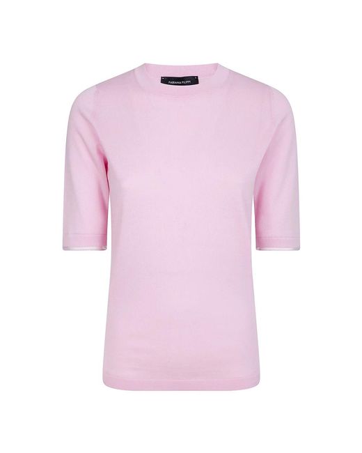 Fabiana Filippi Pink Round-Neck Knitwear