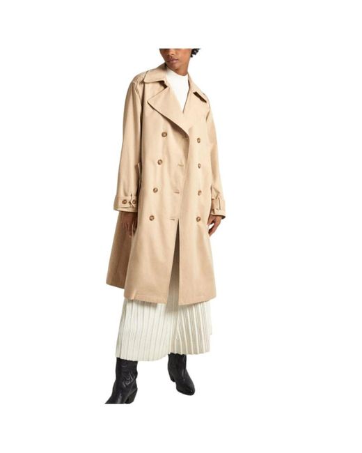 Pepe Jeans Natural Klassischer wasserabweisender trenchcoat