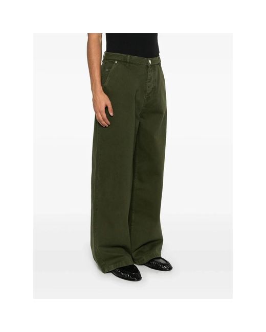 AMI Wide Jeans in het Green voor heren