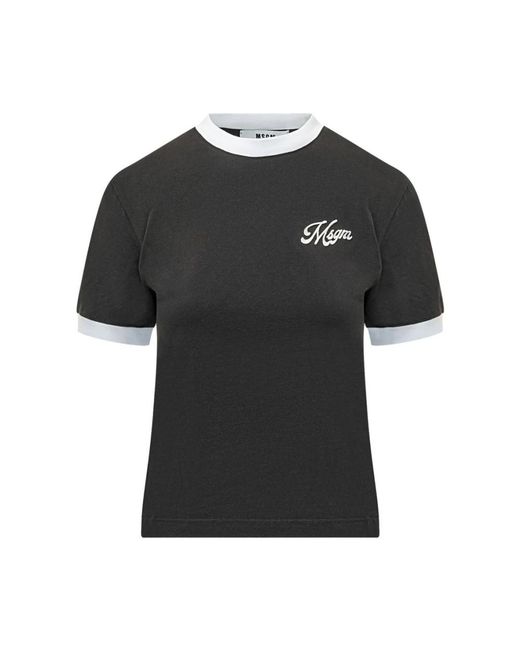 MSGM Black T-Shirts