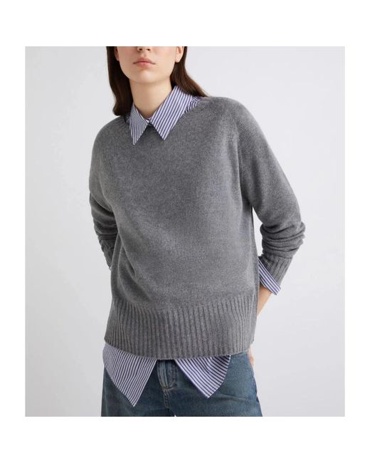 Marella Rondgebreide Trui in het Gray