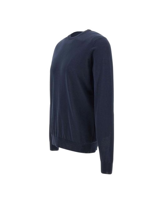 FILIPPO DE LAURENTIIS Blue Round-Neck Knitwear for men