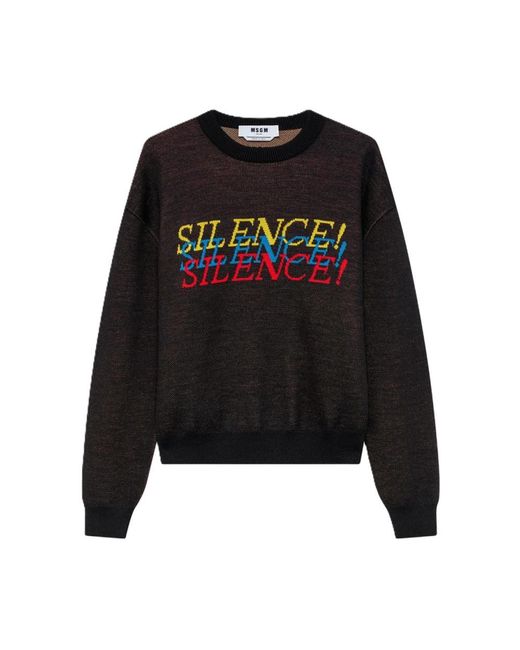 MSGM Rundhals-Pullover in Black für Herren