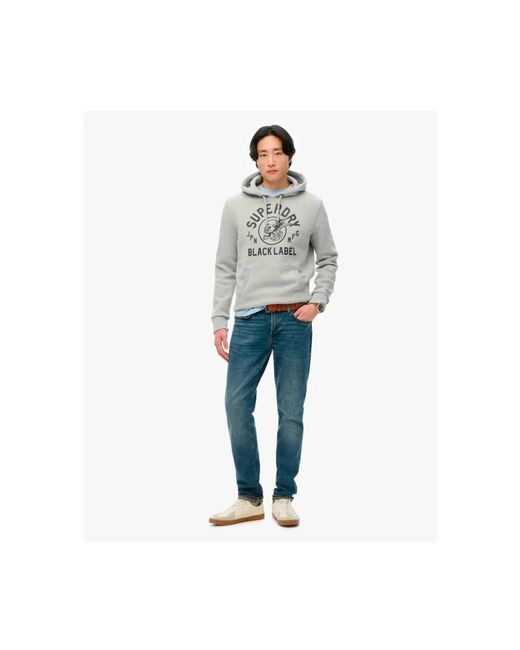 Superdry Hoodies & Sweatvesten ,Grijs ,Katoen Core Sweat in het Gray voor heren