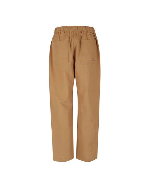 Maison Kitsuné Brown Straight Trousers for men