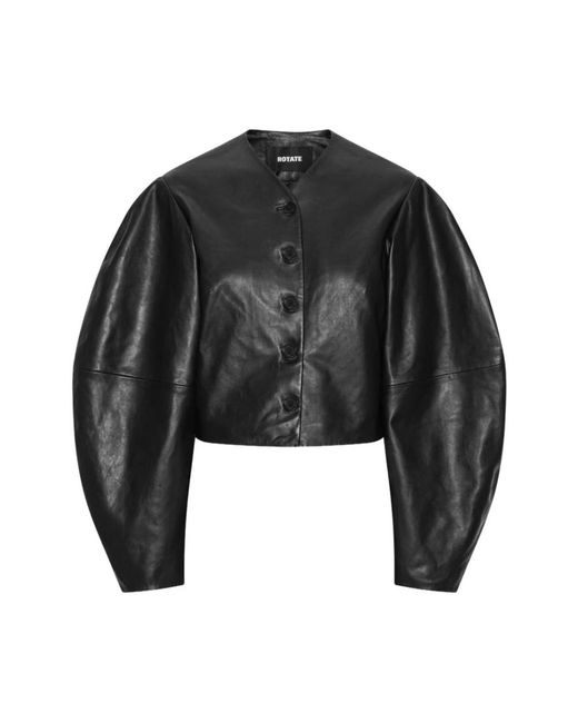 ROTATE BIRGER CHRISTENSEN Black Leather Jackets