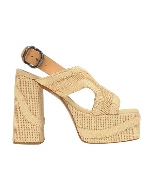 Castaner Metallic High Heel Sandals