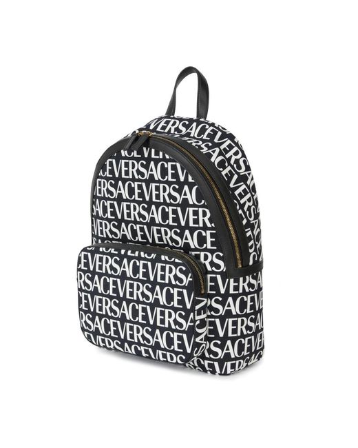 Versace Black Allover "" Backpack for men