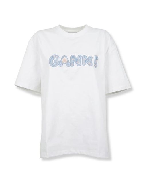 Ganni White T-Shirts