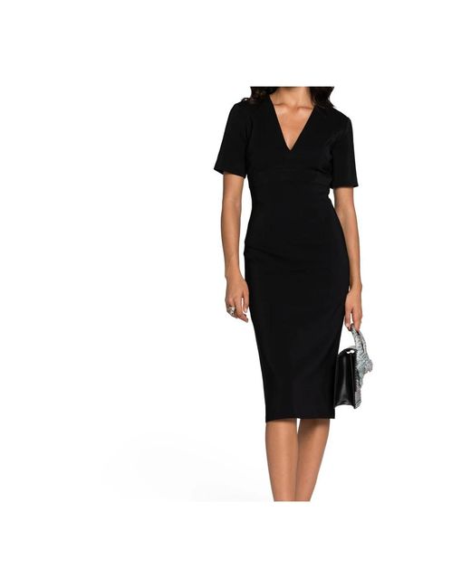 Roberto Cavalli Black Midi Dresses