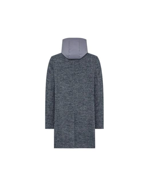 DUNO Blue Single-Breasted Coats for men