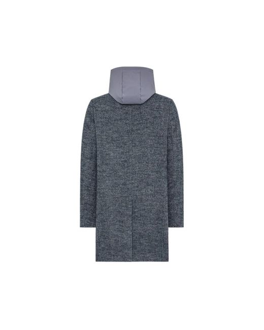DUNO Blue Single-Breasted Coats for men