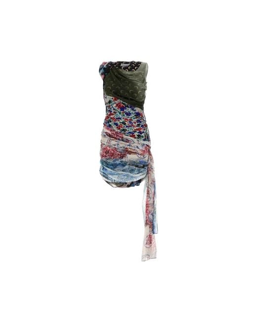 MARINE SERRE Blue Short Dresses