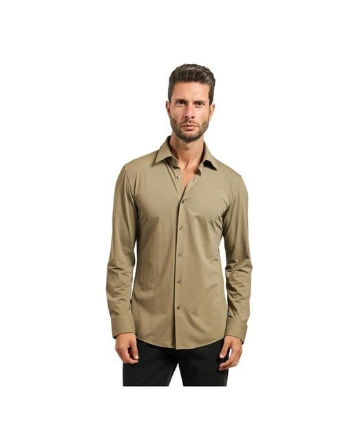 HUGO Grünes Slim Fit Hemd in Green für Herren