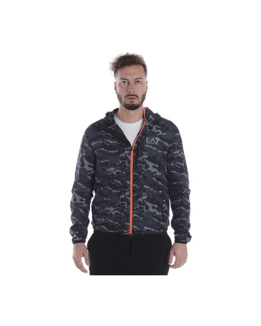 EA7 Jassen ,Veelkleurig ,Polyester Light Jacket in het Blue voor heren