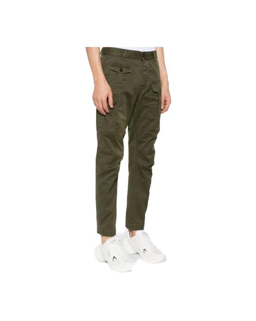 Trousers > slim-fit trousers DSquared² pour homme en coloris Green