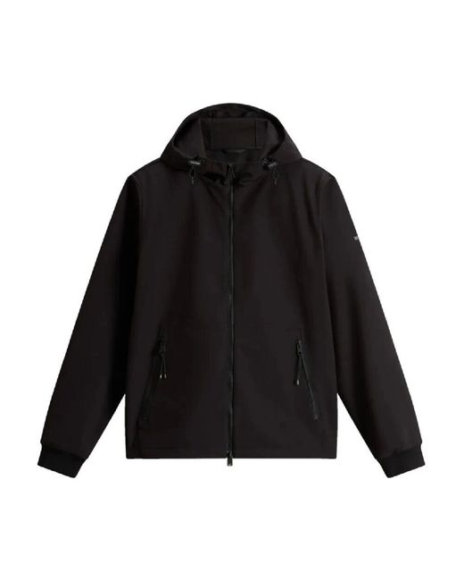 Woolrich Soft Shell Fullzip Hoodie Für Männer in Black für Herren