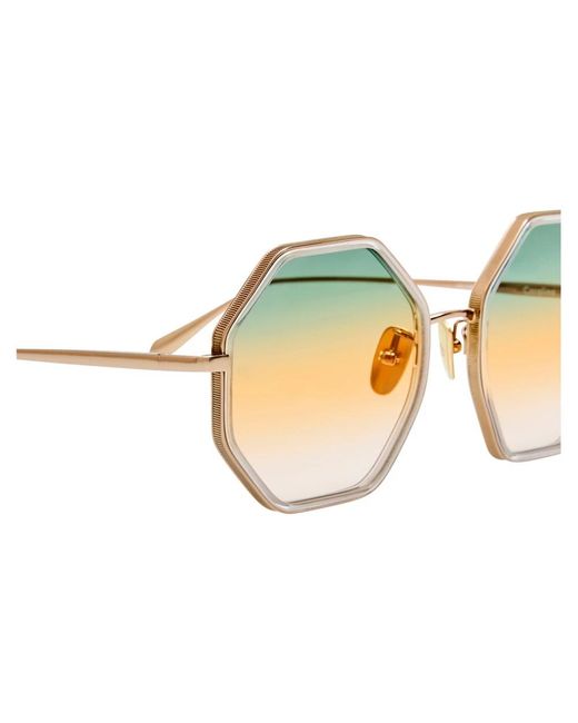 Linda Farrow Metallic Sunglasses