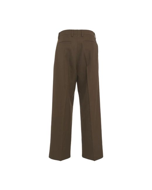 Closed Brown Wide Trousers for men