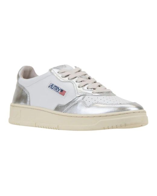 Autry Leder-schnürsneakers in White für Herren