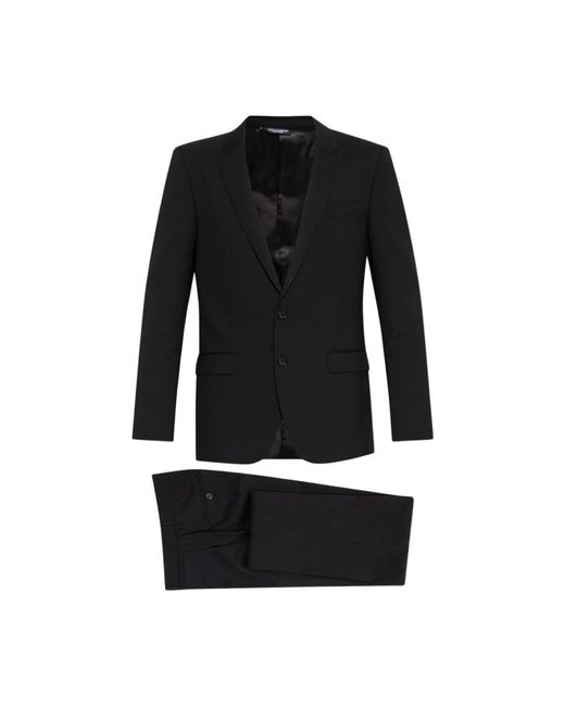 Dolce & Gabbana Black Single Breasted Suits for men