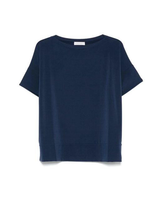 Le Tricot Perugia Blue Blaue T-Shirts Und Polos