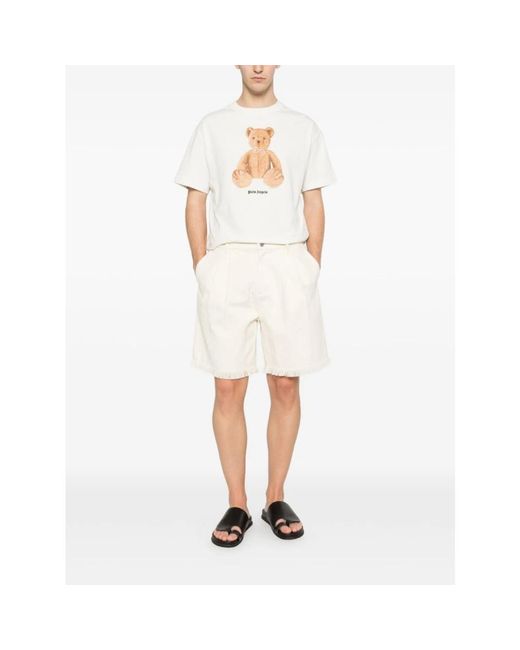 Palm Angels White T-Shirts for men