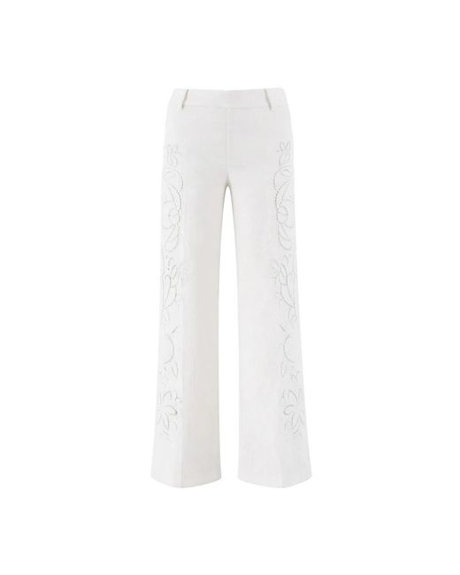 Ermanno Scervino White Wide Trousers