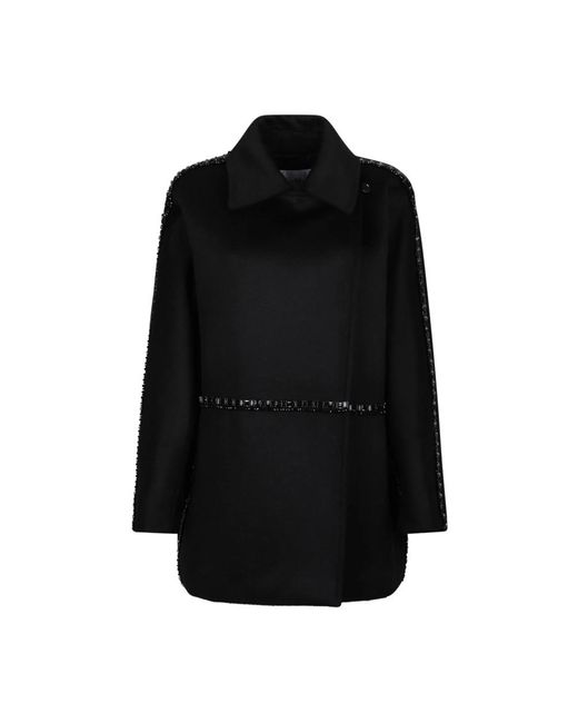 Max Mara Black Double-Breasted Coats