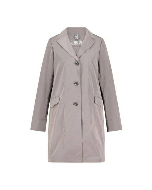 Cinque Gray Single-Breasted Coats