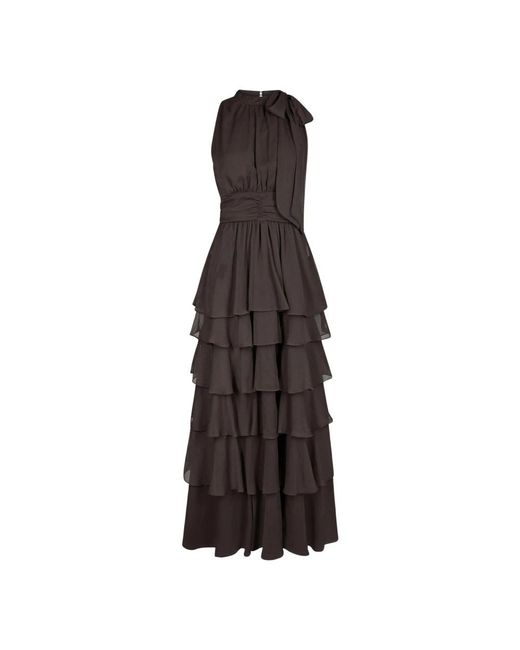 Neo Noir Brown Maxi Dresses