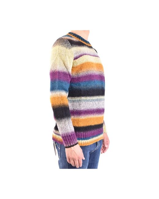 Dondup Blue Round-Neck Knitwear for men