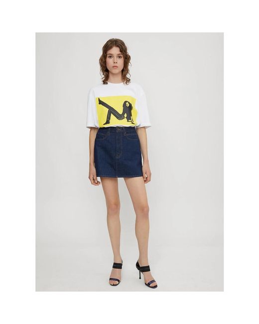 Calvin Klein Blue Denim Skirts
