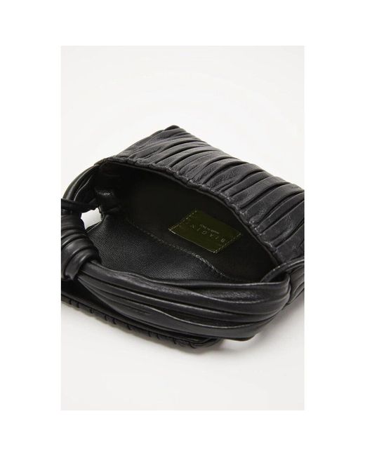 Biaggini Black Schwarze mini weiche lederhandtasche