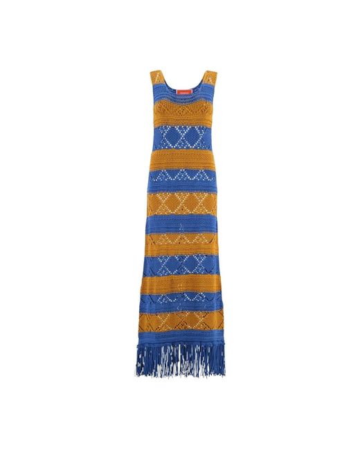 LaDoubleJ Blue Knitted Dresses