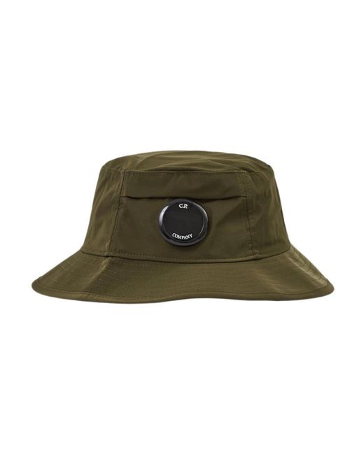 C P Company Grüner polyester eimerhut mit logo in Green für Herren