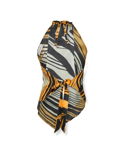 Raquel Diniz Yellow Sleeveless Tops