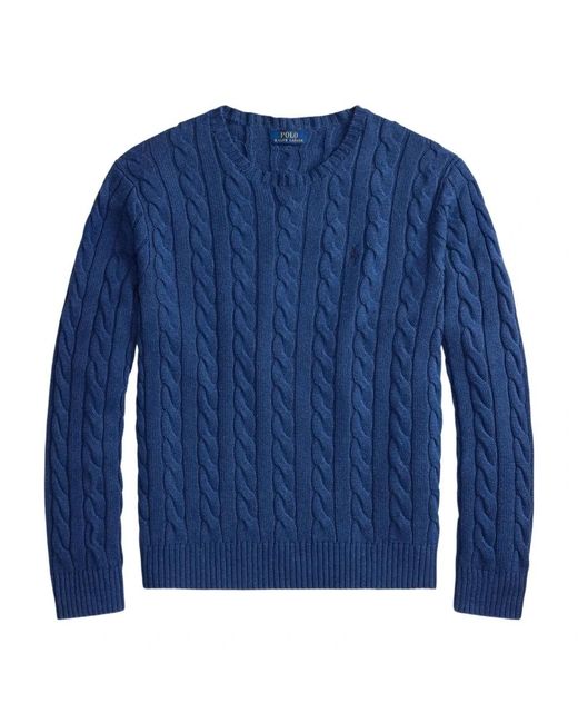 Ralph Lauren Blue Round-Neck Knitwear for men