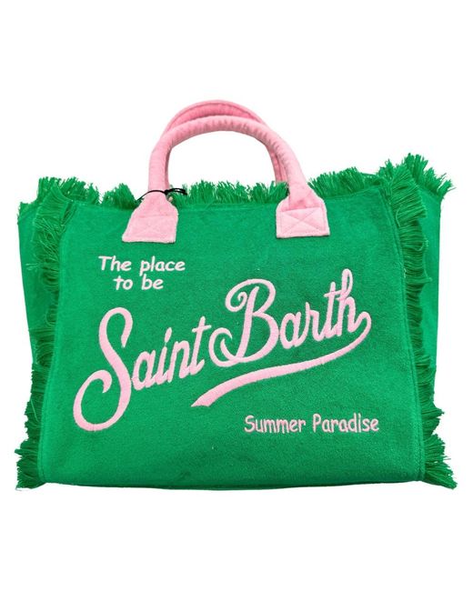 Saint Barth Green Tote Bags