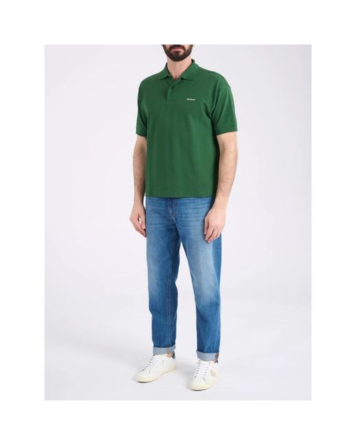 Barbour Hexham Oversized Polo in het Green voor heren