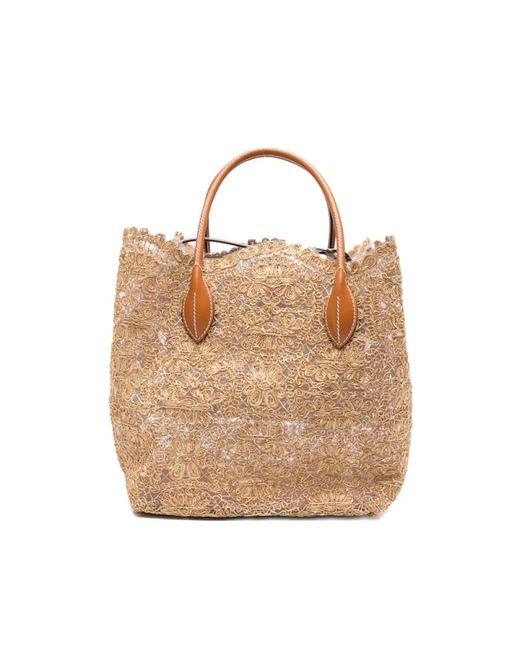 Ermanno Scervino Natural Tote Bags