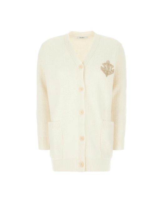 Max Mara Truien & Vesten ,Wol Stijlvolle Gebreide Collectie in het White