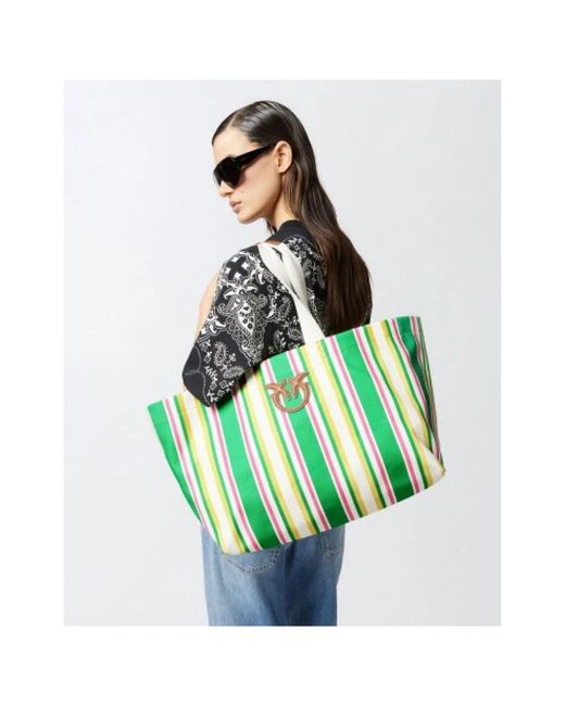 Pinko Green Shopping Bags