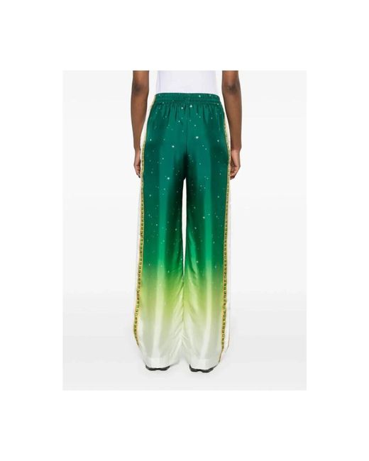 Trousers > wide trousers Casablancabrand en coloris Green