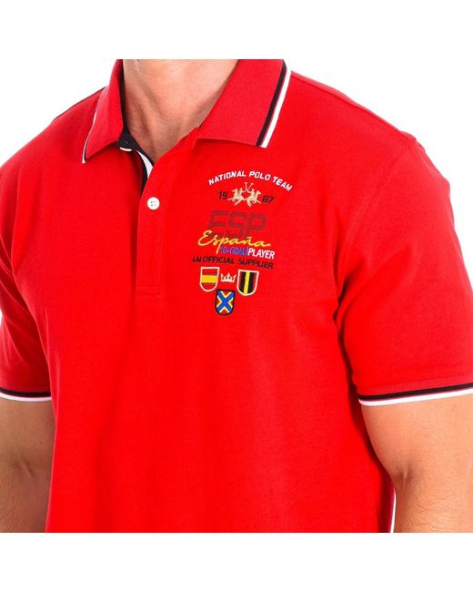 La Martina Red Polo Shirts for men