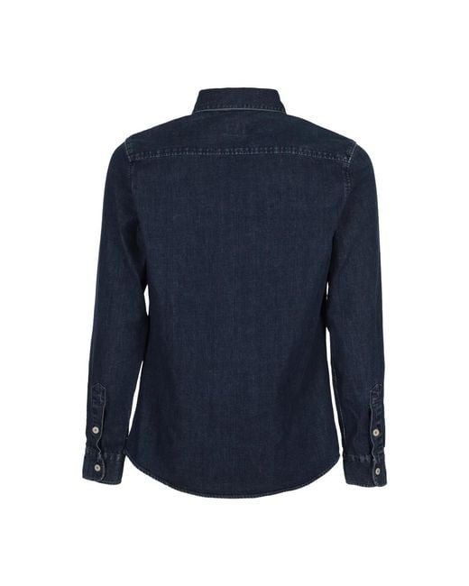 Tela Genova Blue Denim Shirts for men