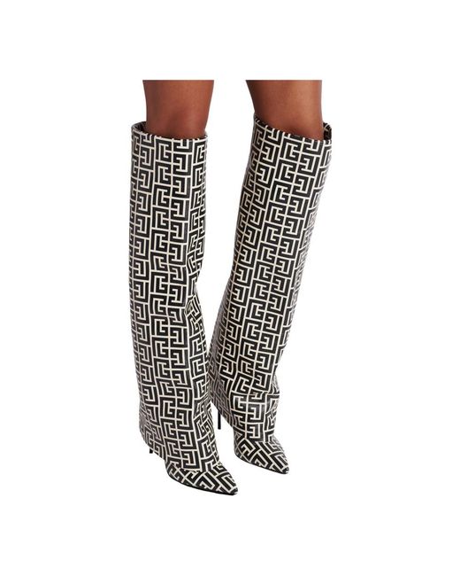Balmain Schoenen ,Zwart ,Leer Ariel Boots in het Brown